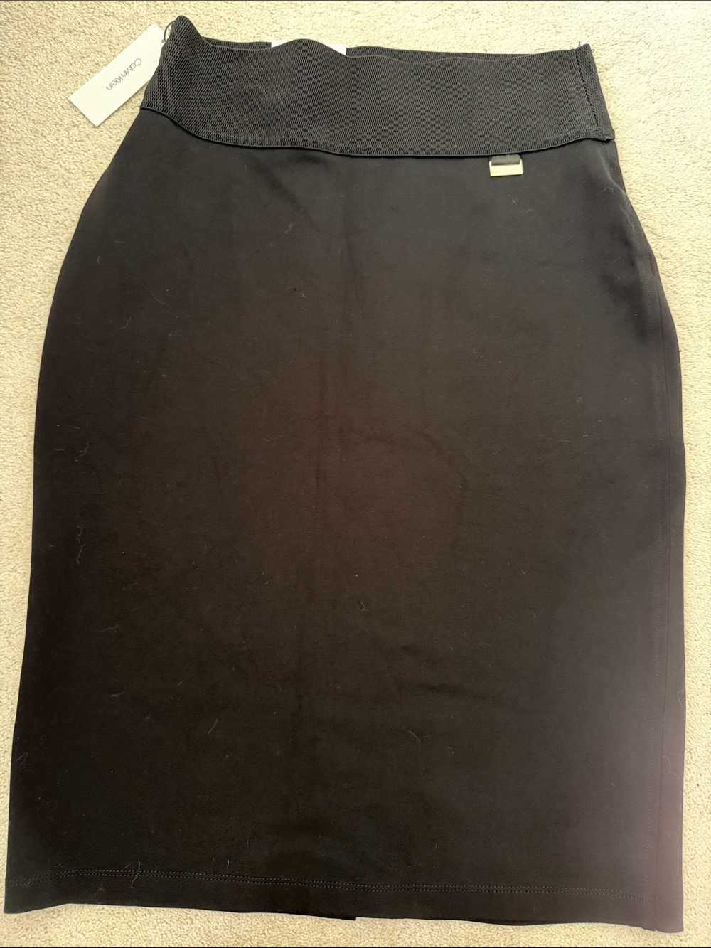 Calvin Klein Women's Black Pencil Skirt with Elastic Waist